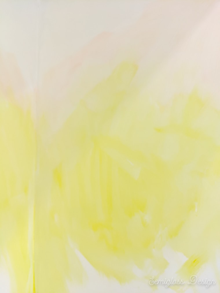 lazure painting in pink and yellow
