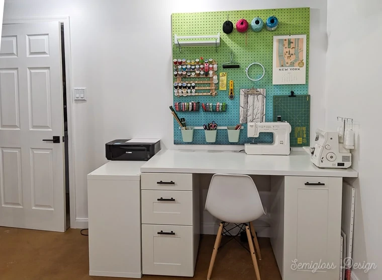 desk made from ikea sketion cabinets