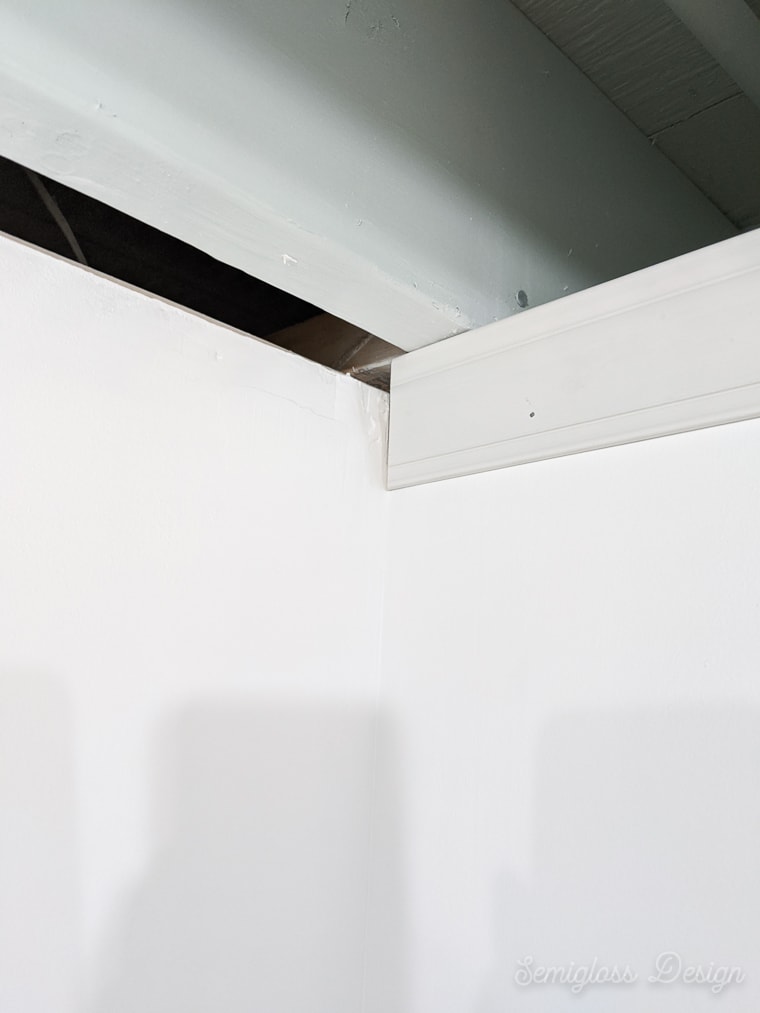 install casing at top of wall