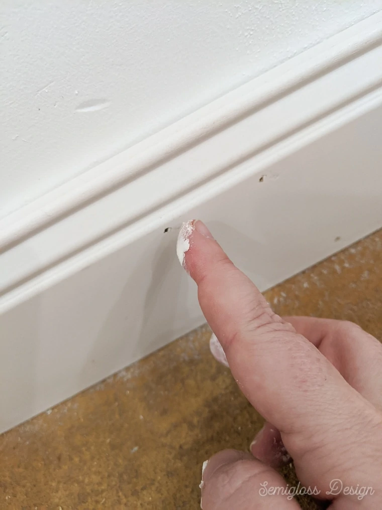 fill holes with spackle