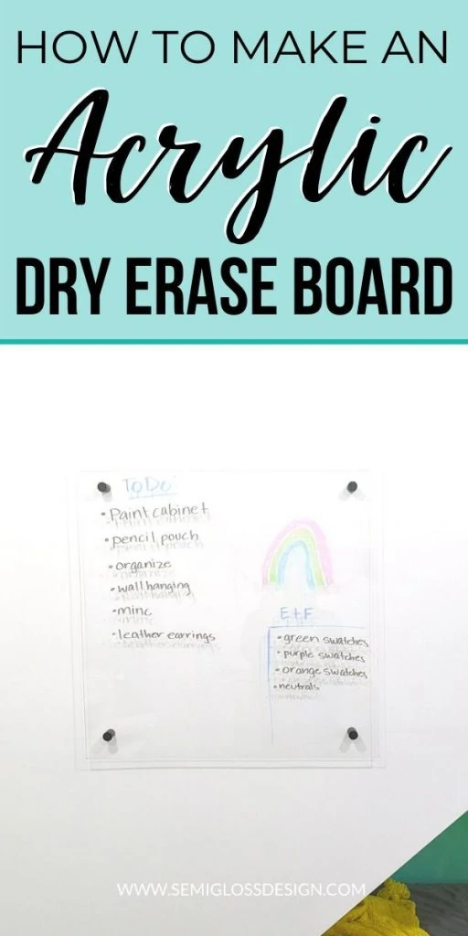 pin image - acrylic dry erase board