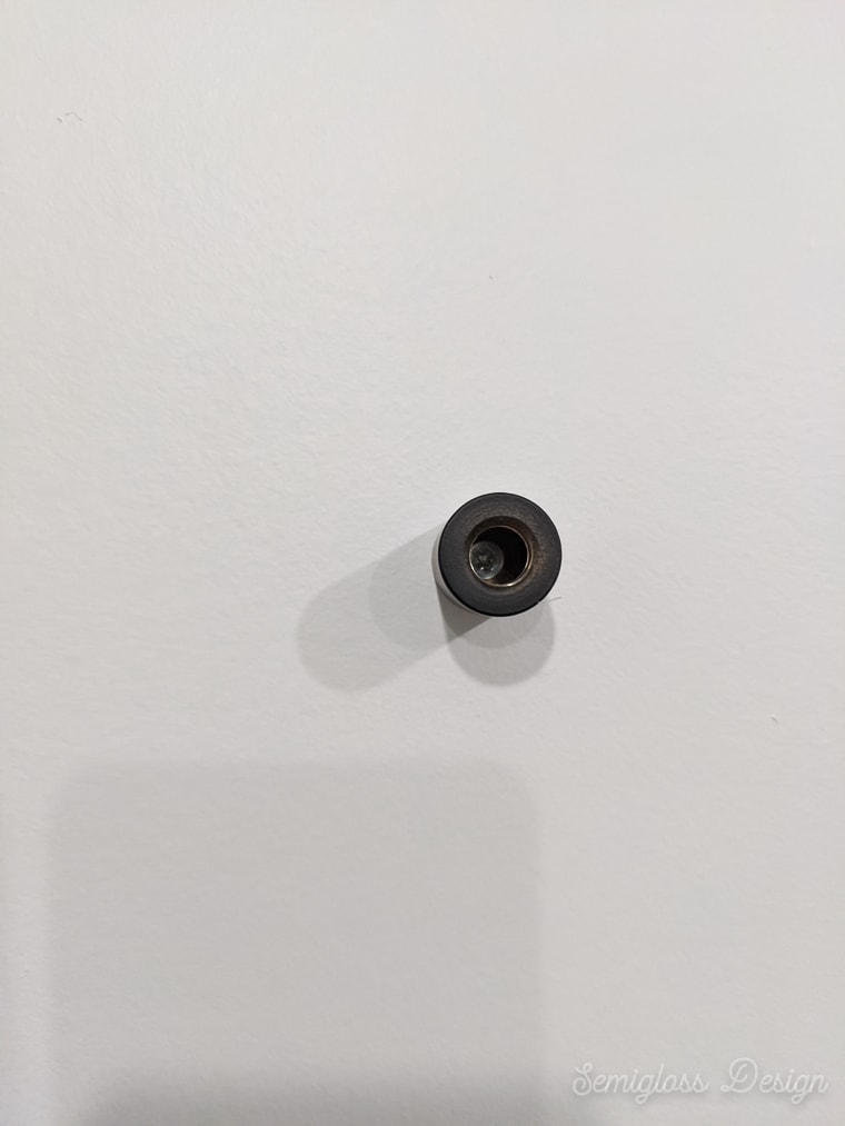 mounting hardware installed on wall