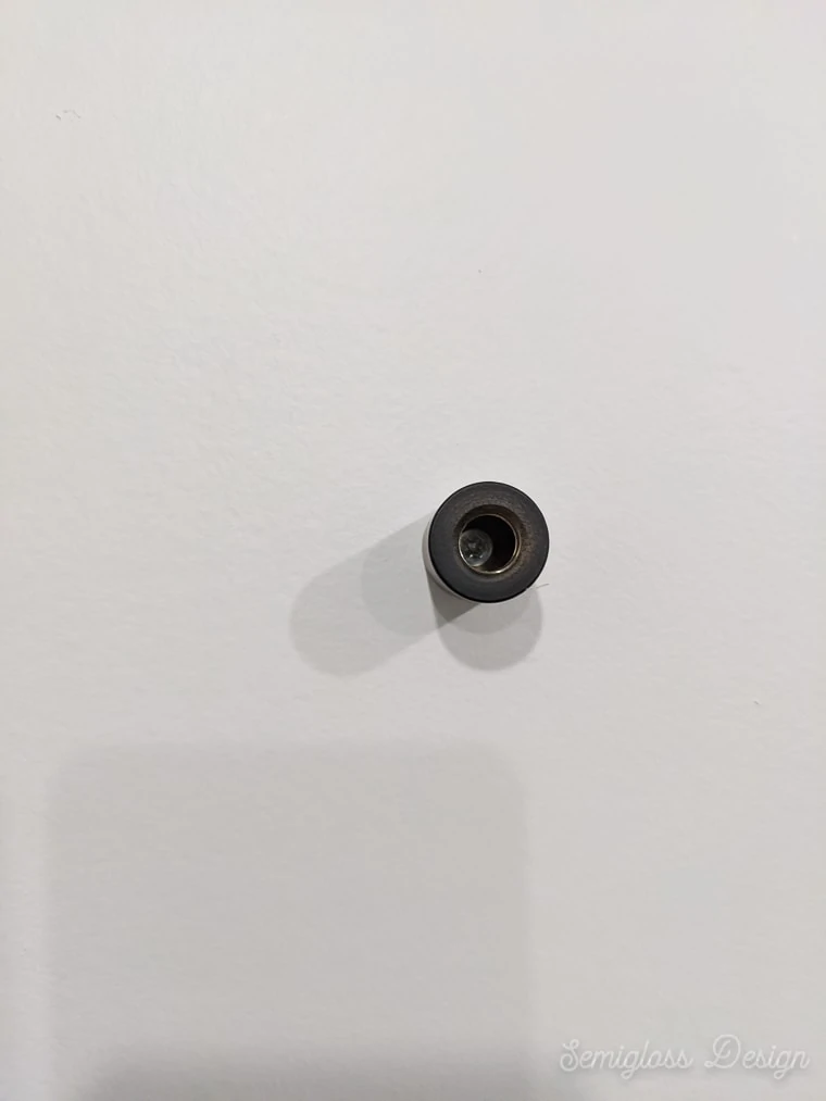 mounting hardware installed on wall