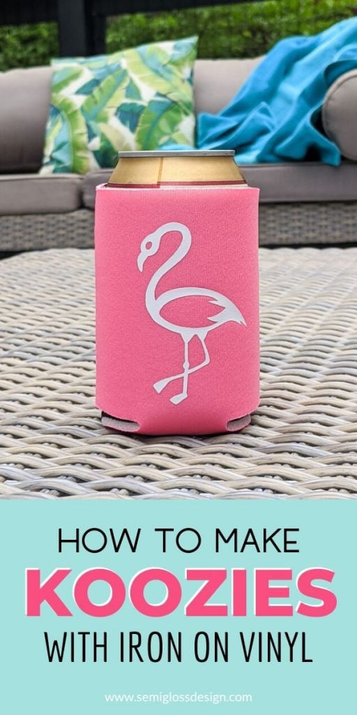 How to Make Cricut Can Koozies with Iron on Vinyl - Hey, Let's