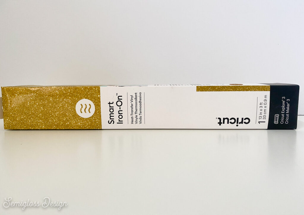 gold glitter Cricut smart iron-on vinyl