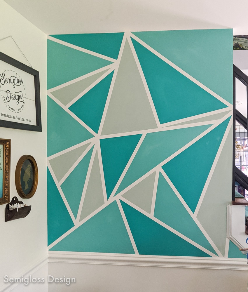 The Easy Way to Paint a Geometric Accent Wall - Semigloss Design