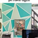 pin image - home office geometric mural