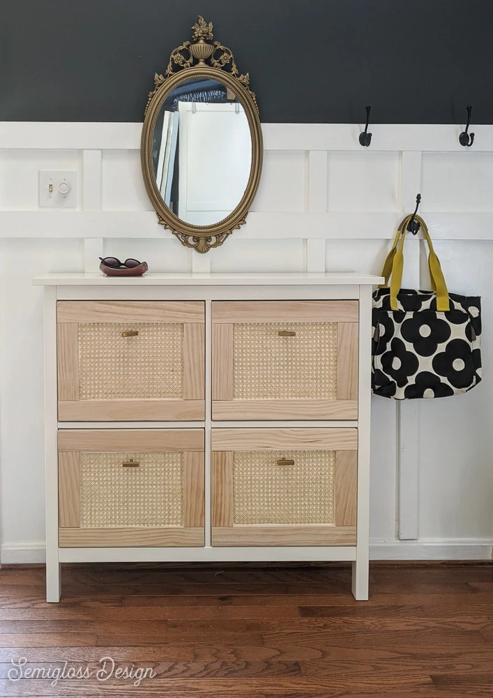 ikea hemnes cabinet with wicker cane panels