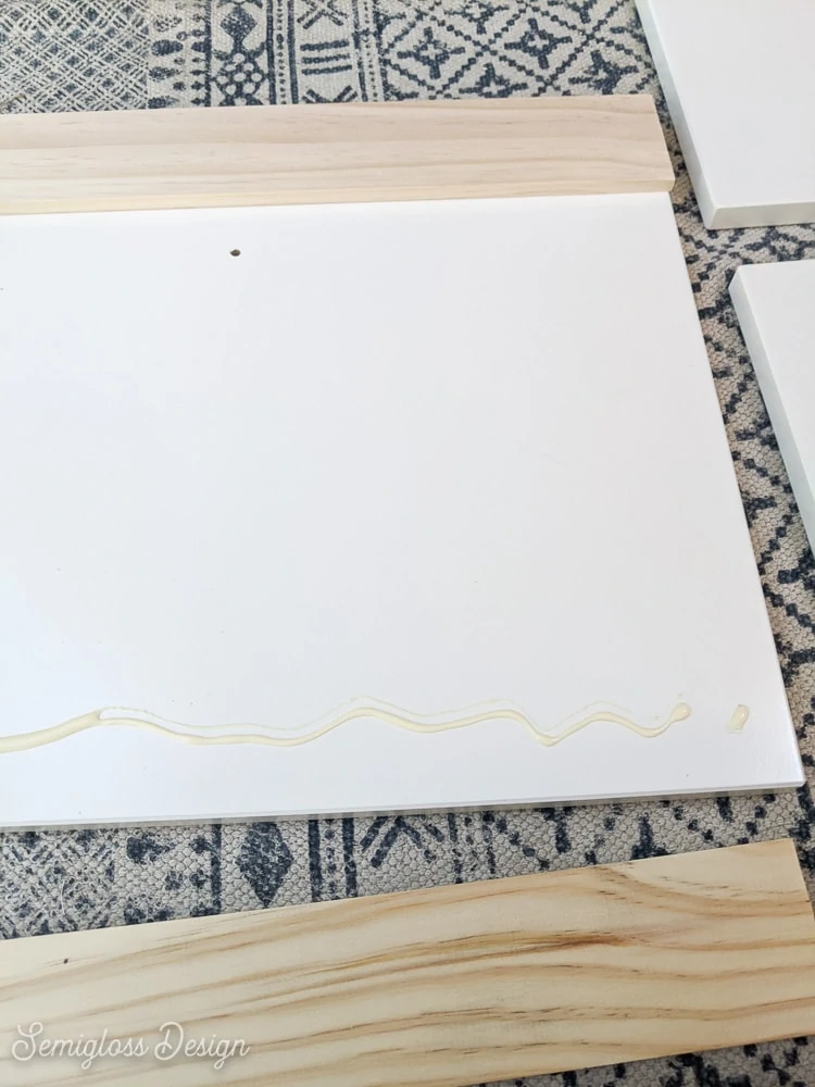 adding glue to hemnes drawer panel