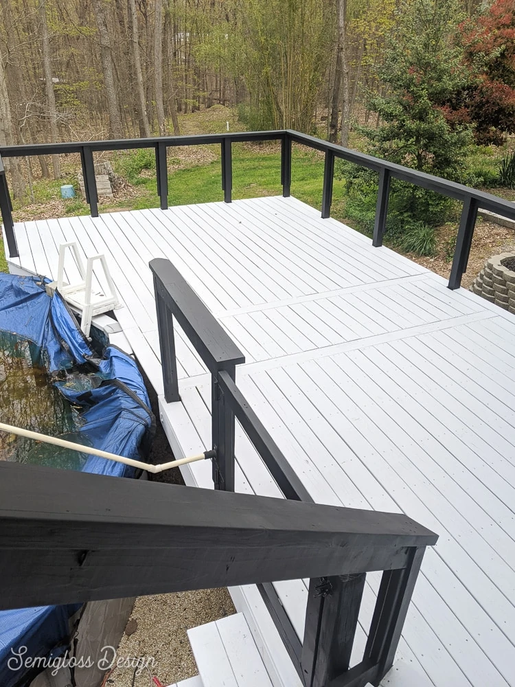 finished painted deck