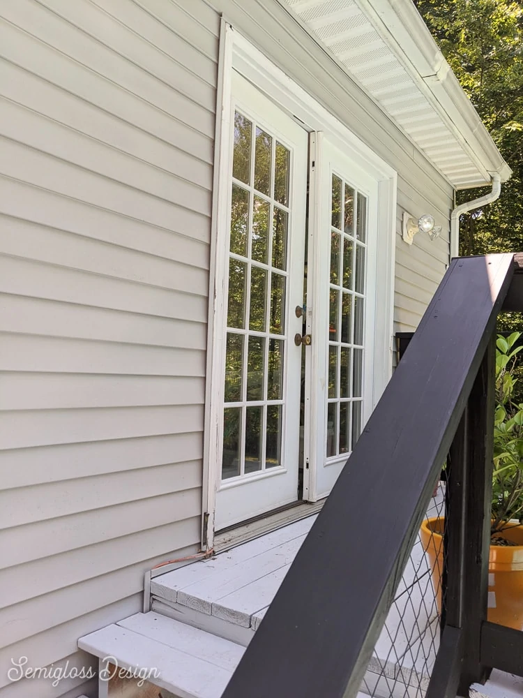 French doors before painting