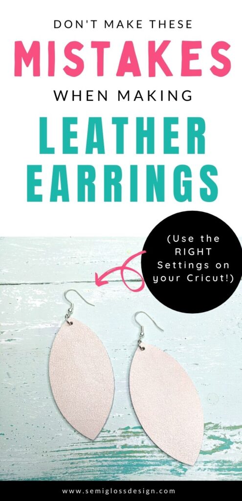 I recently got into making leather earrings with my cricut! These