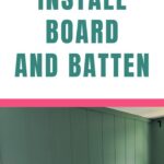 pin image - teal board and batten wall with text overlay