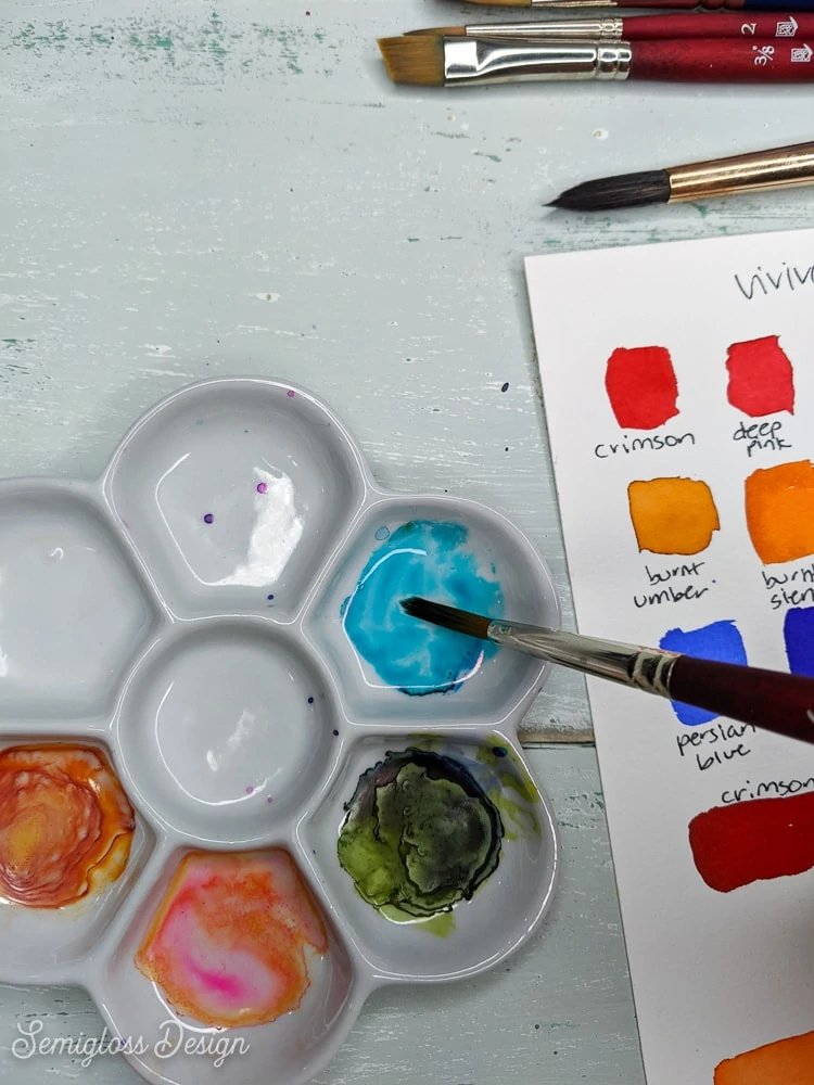 rewetting viviva colorsheets paint in palette