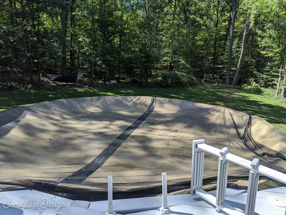 above ground pool with tarp cover