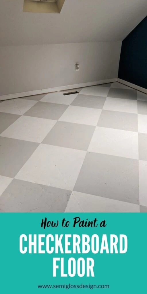 pin image - painted checkerboard floor in white and gray