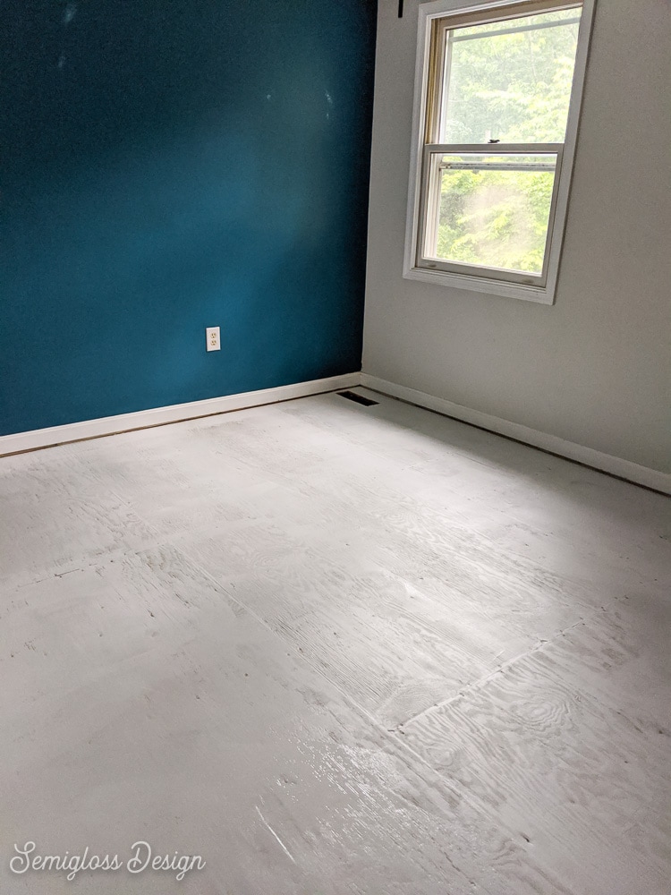 floor painted gray