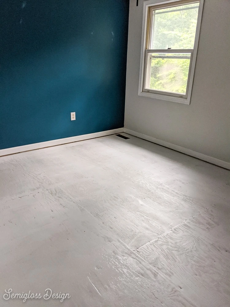 floor painted gray