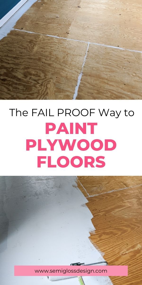 How to Paint a Plywood Floor The Easy Way Semigloss Design
