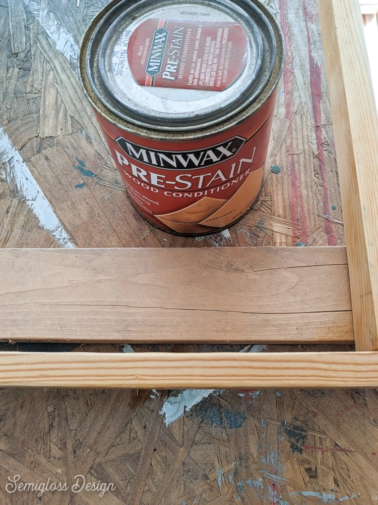 wood conditioner and wood frame