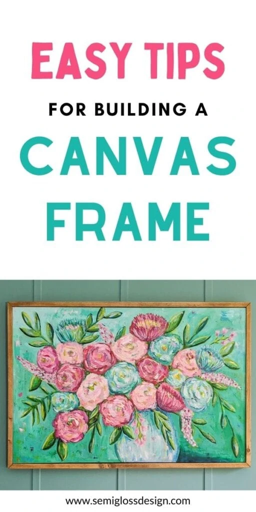 pin image - floral painting with wood frame