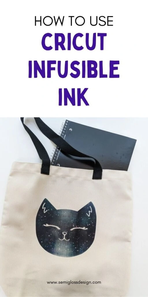 pin image - cat totebag with notebook