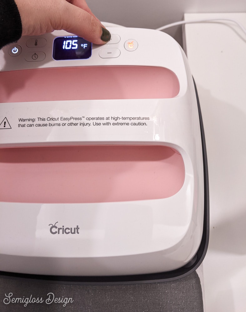 setting temperature on easy press