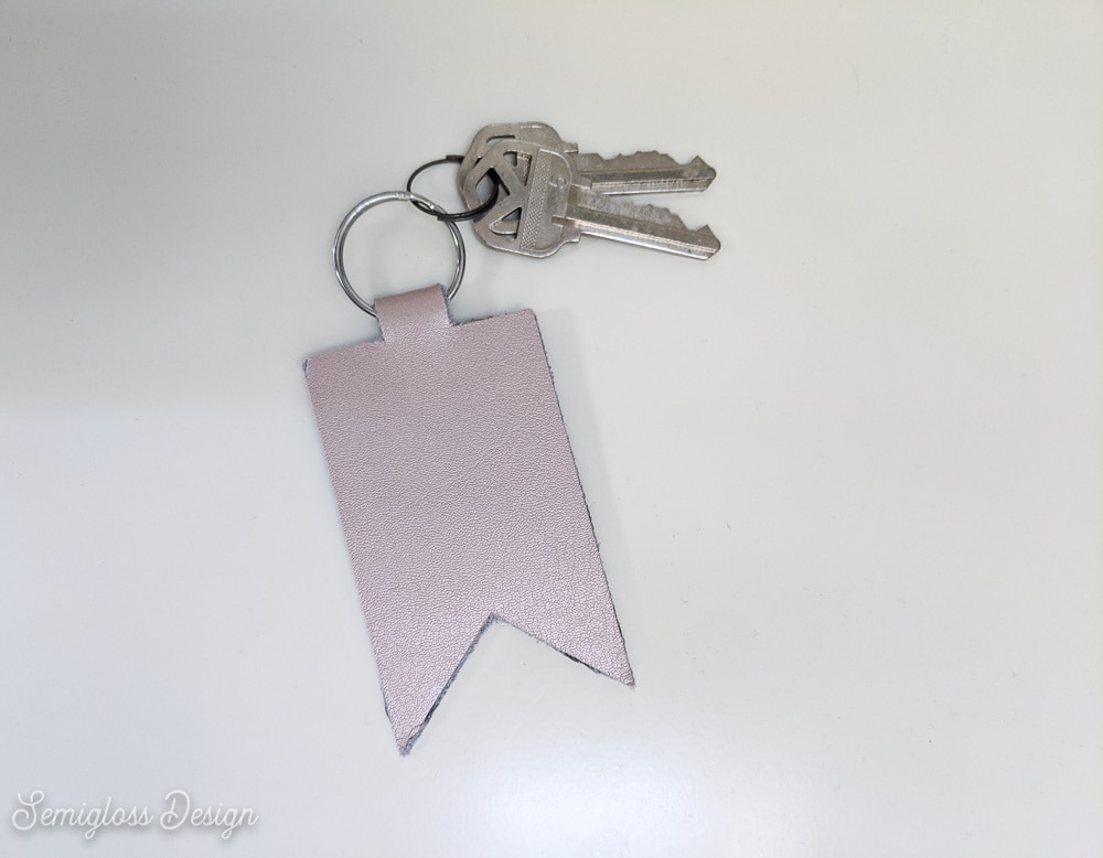 leather keychain with keys