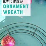 adding ornaments to wreath form