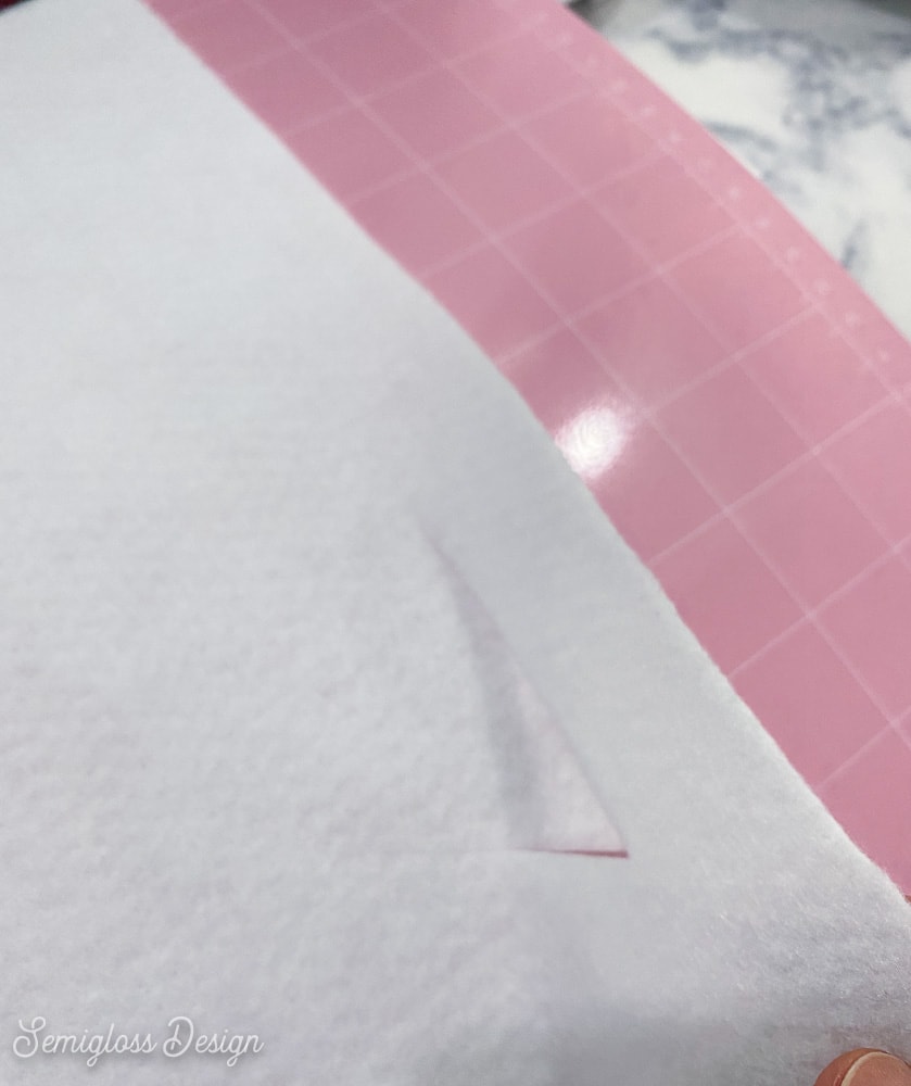 cut design in felt