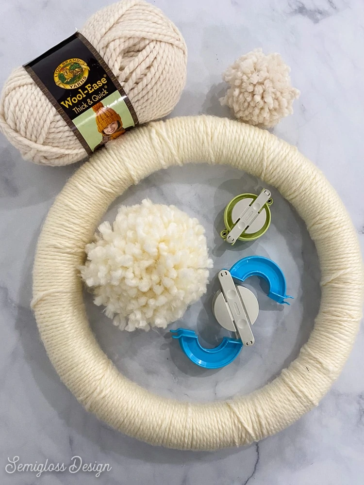 supplies for making pom pom wreath