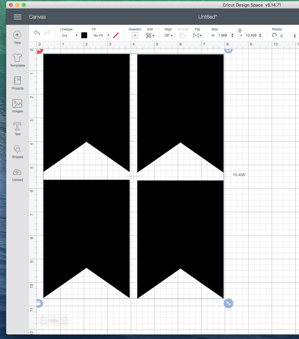 flag in Cricut design space