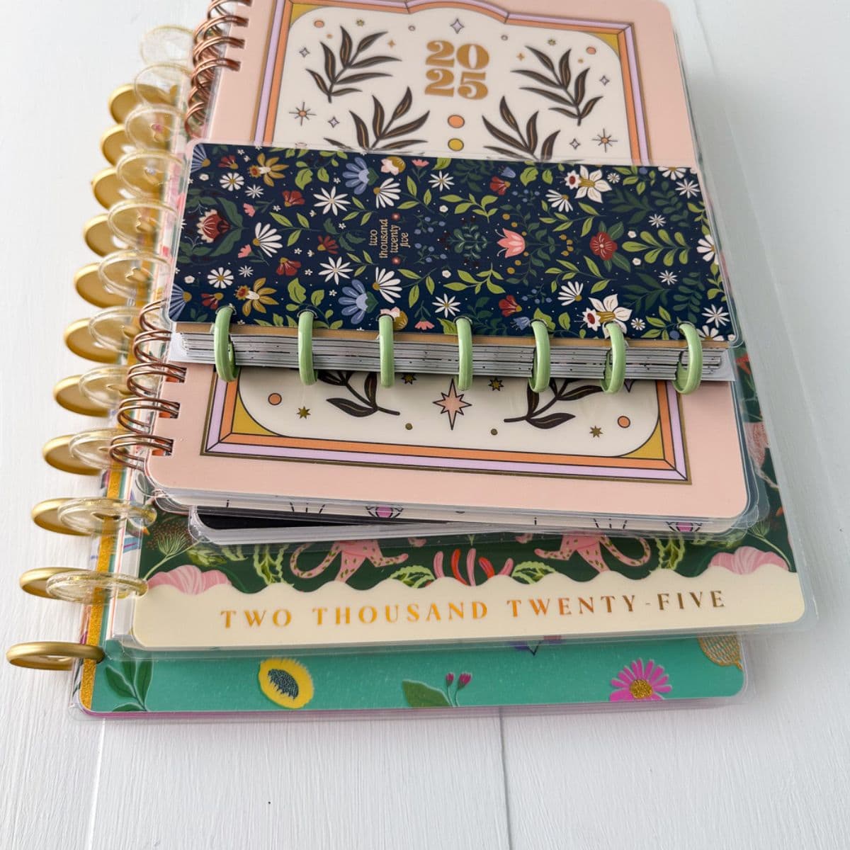 happy planners in a stack