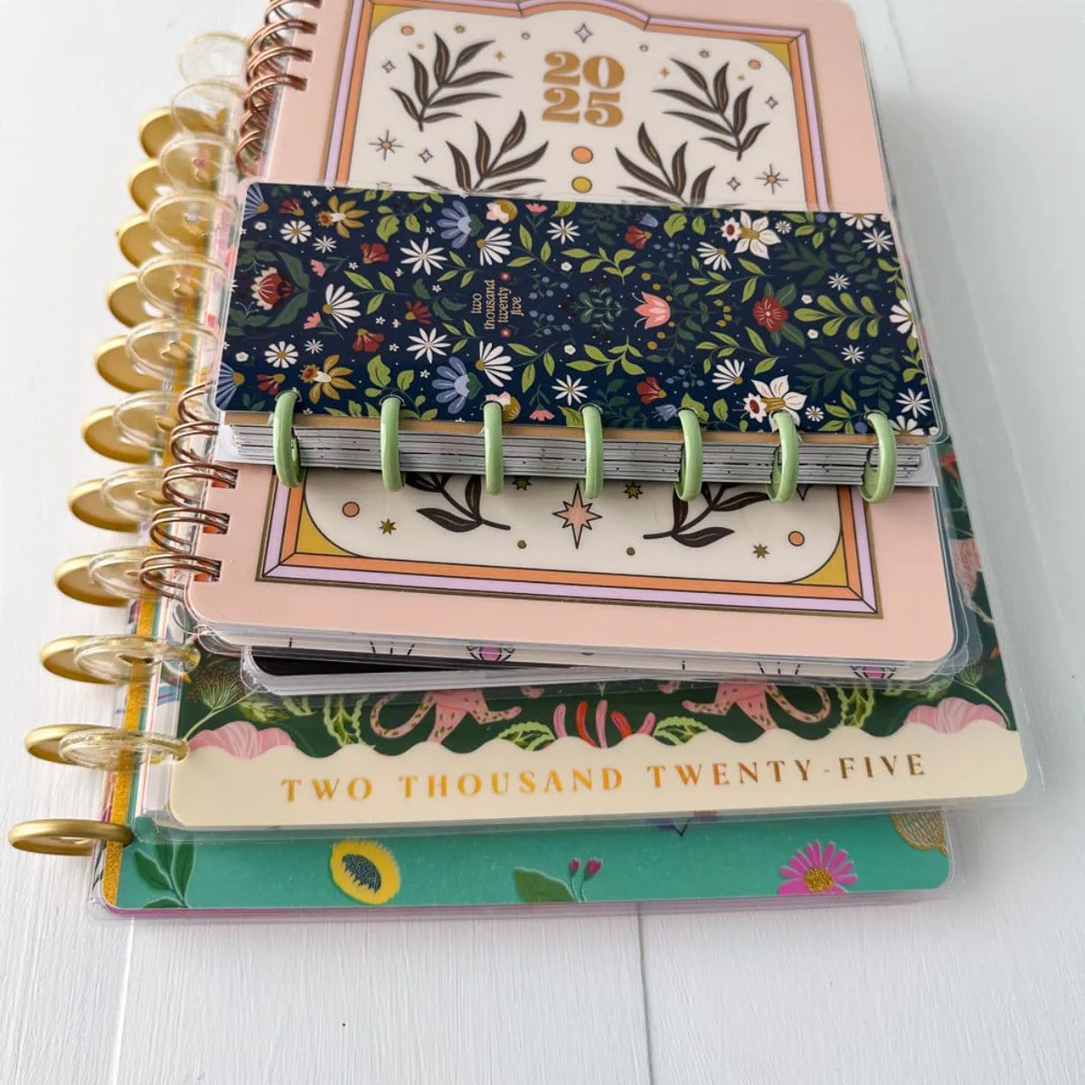 happy planners in a stack