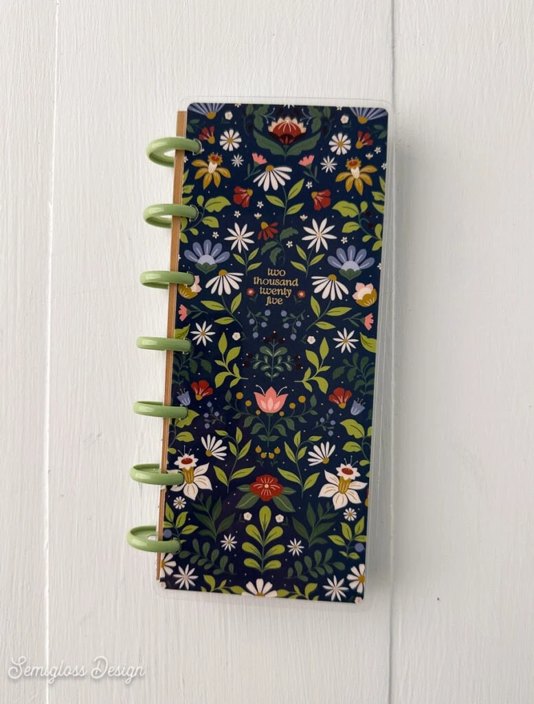 skinny mini happy planner with floral cover