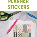 pin image - planner stickers on marble background