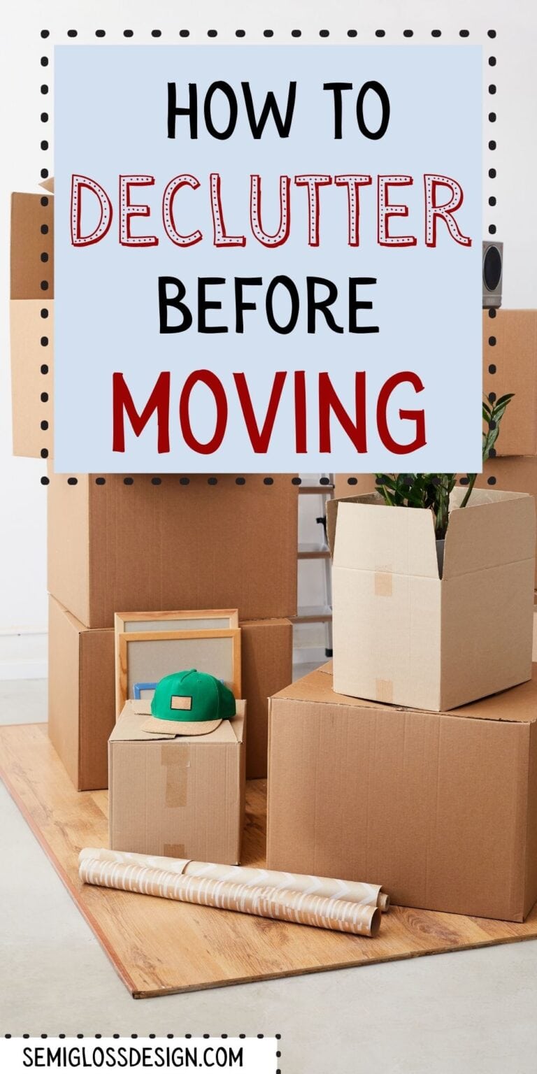 declutter before moving in together