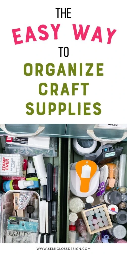 pin image - organized drawer with stamps and paper tools