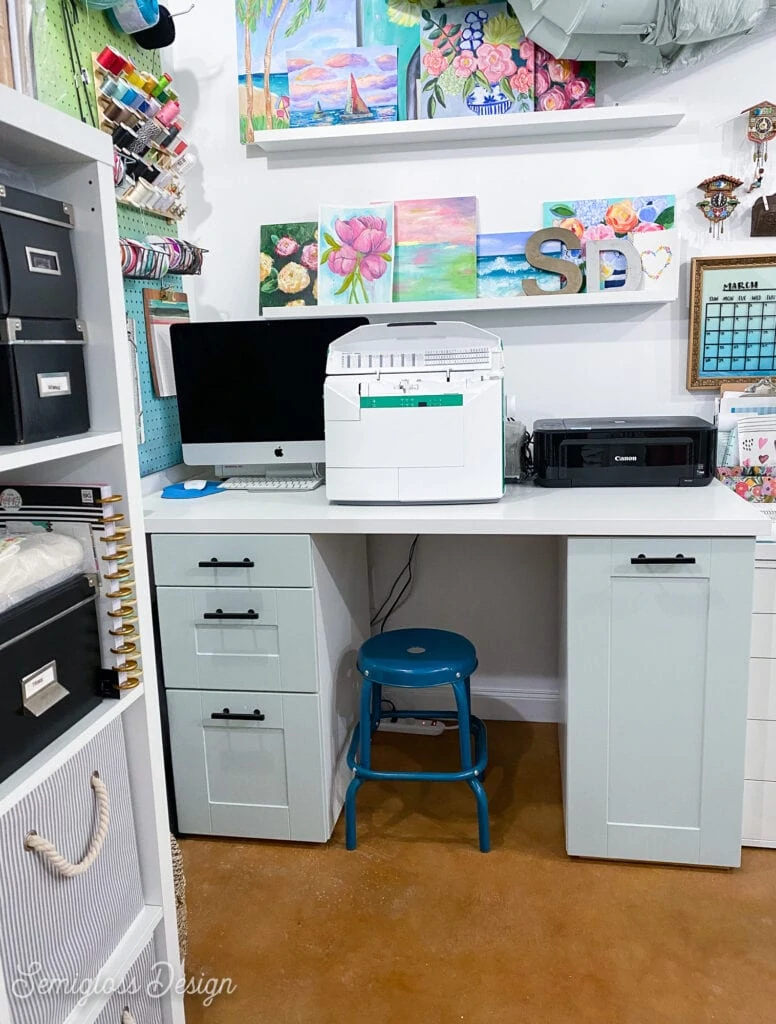 sewing machine on desk