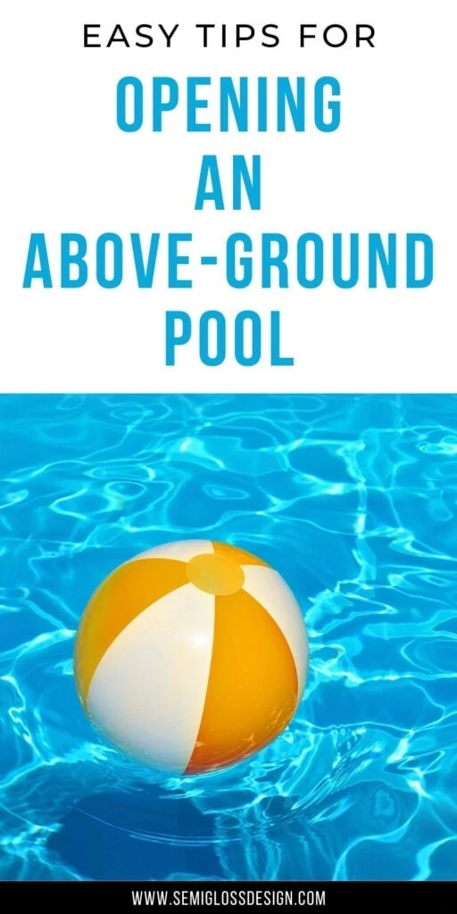 pool water with beach ball