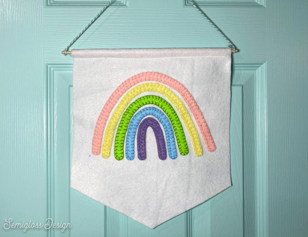 pastel rainbow wall hanging