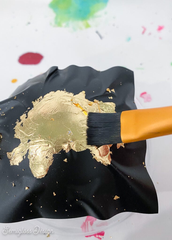 How to Make DIY Gold Leaf Ornaments Semigloss Design