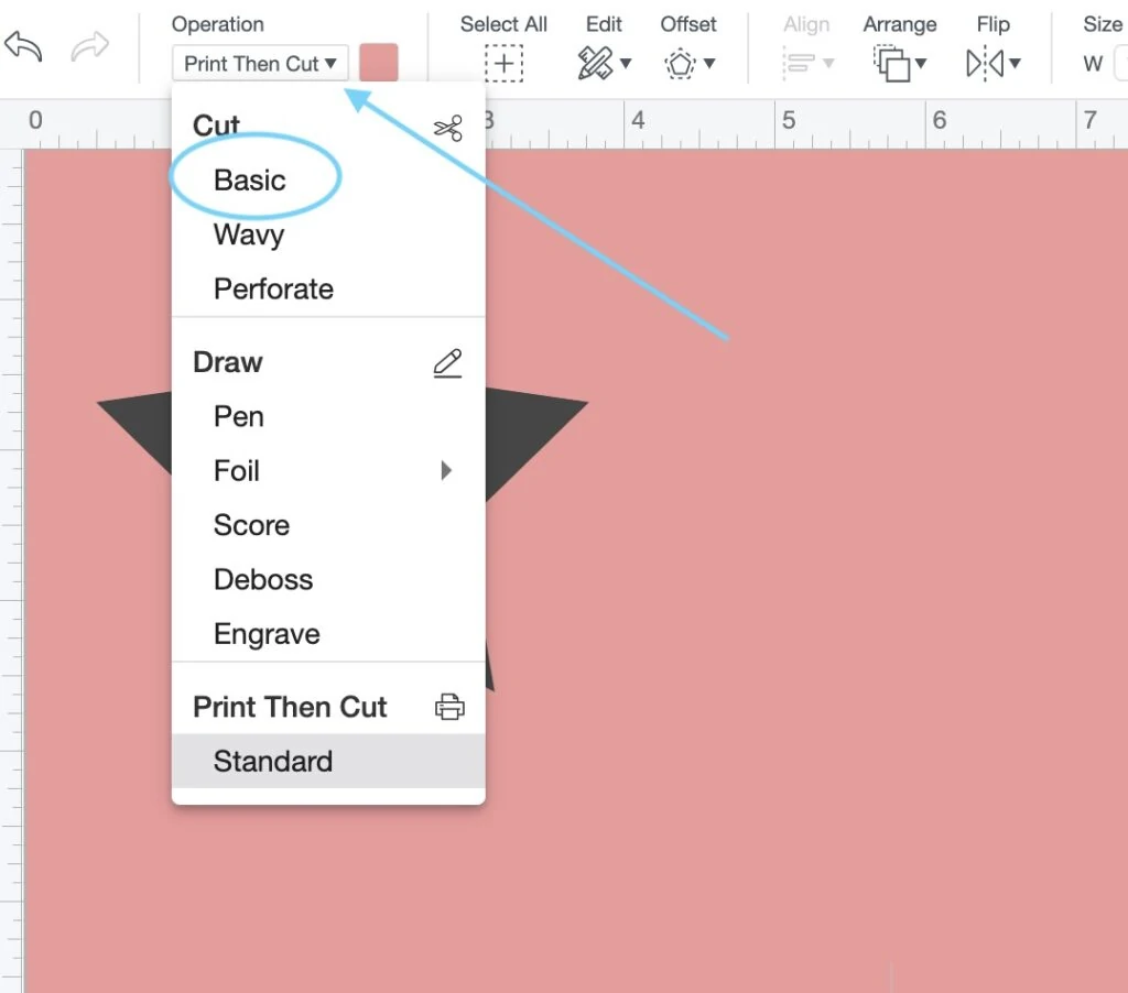 changing cut settings in cricut design space