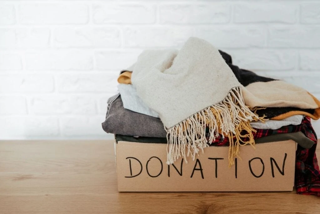 donation box of clothing