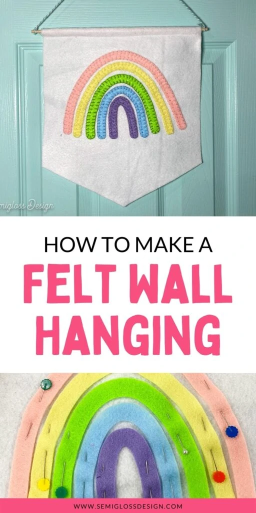 felt rainbow wall hanging