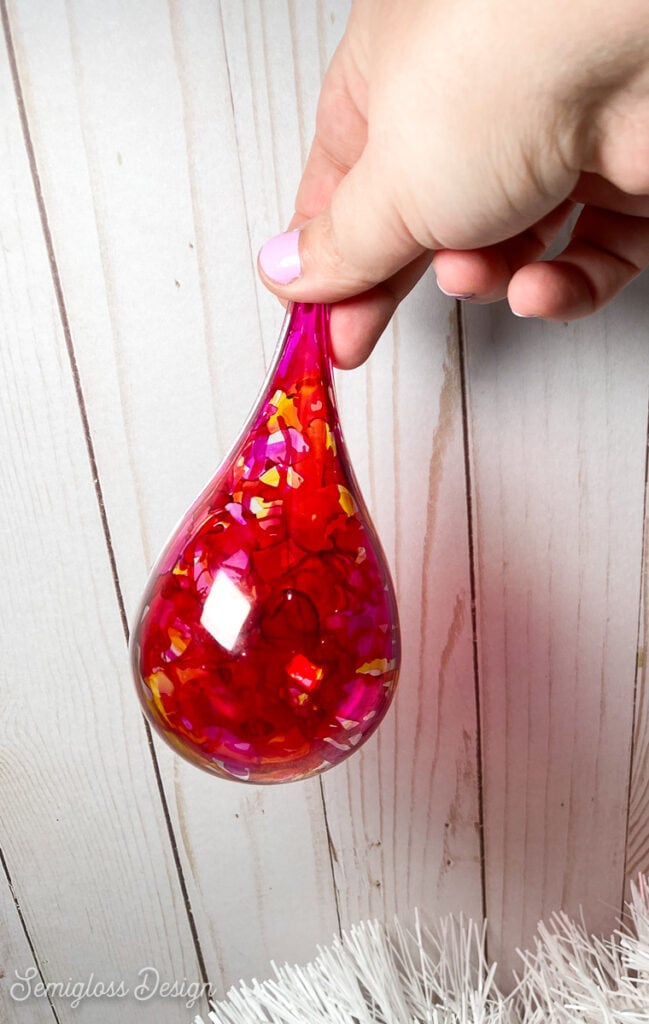 pink, orange, and yellow ornament