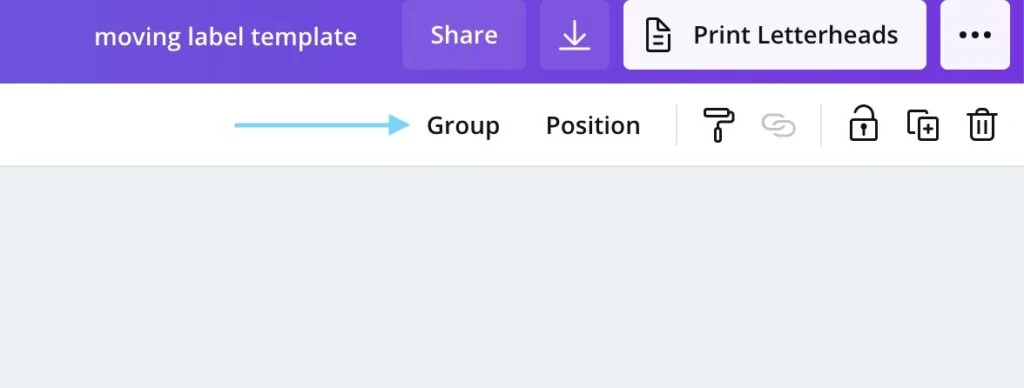 grouping in canva