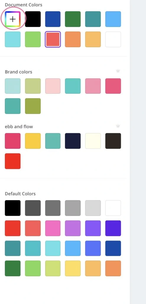 color options in canva