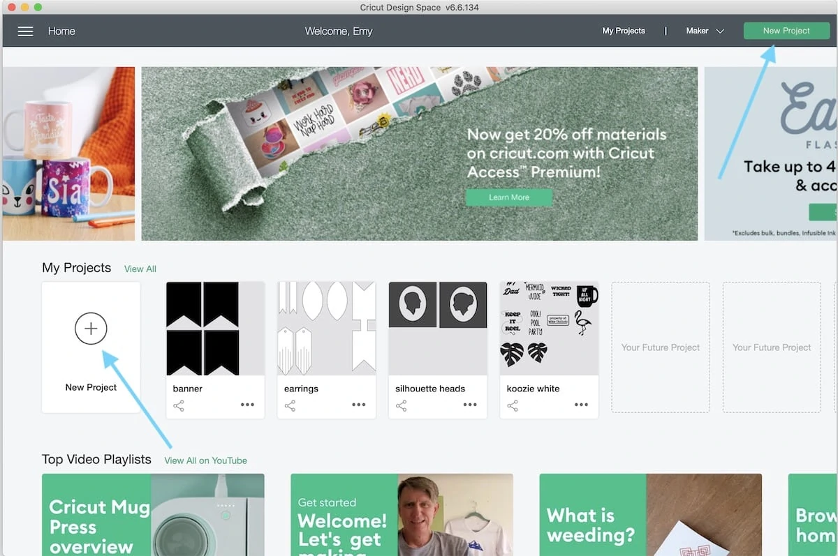 screenshot of Cricut design space