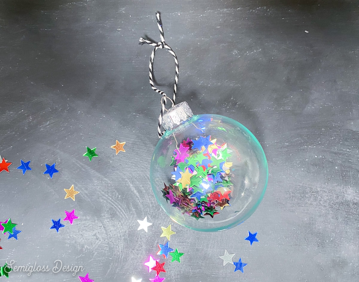 Fun Ways to Fill Clear Christmas Ornaments - Semigloss Design